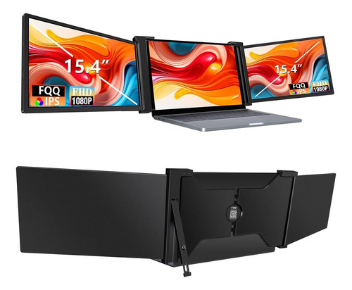 Monitor Triple Portátil De 15.4 Fqq Para Las Computadoras
