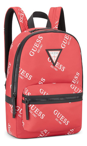 Mochila Urbana Guess Mochila Est. 1981 Color Rojo Diseño Lisa