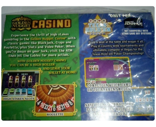 Golden Nugget Casino Y Texas Hold'em Para Game Boy Advance