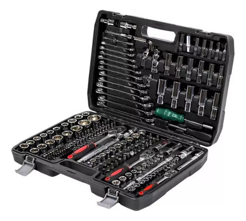 Juego De Dados 216 Piezas Kit De Herramientas Color Negro