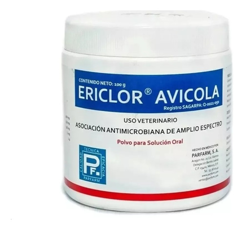 Alimento Ericlor Avícola Nuevo 100 Gr