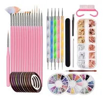 Comprar Kit Decoración Pinceles Dotting Cintas Lima Uñas Nail Art