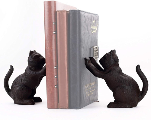 Sujeta Libros Decorativo Con Temática De Gato