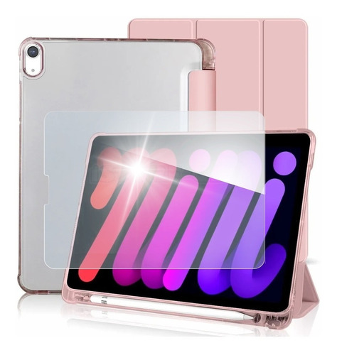 Mica + Funda Folio Ranura Para iPad Mini 6 6ta A2568 A2567