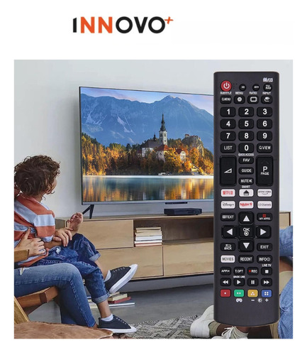 Control Remoto Compatible Con LG Smart Tv LG Boton Netflix Prime Con Baterías Innovo