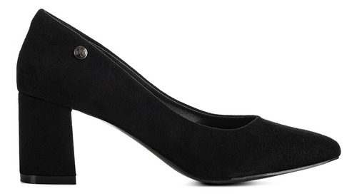 Zapato Tacones Formal Elegante Gamuza Taco Grueso Dama Weide