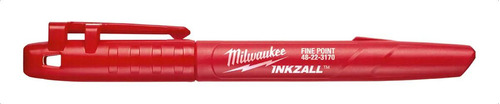 Caneta Ponta Fina Vermelha Inkzall - 48-22-3170 - Milwaukee