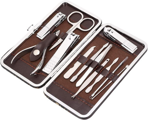 Estuche Set Manicure Pedicure Kit Cortauñas 12 Piezas