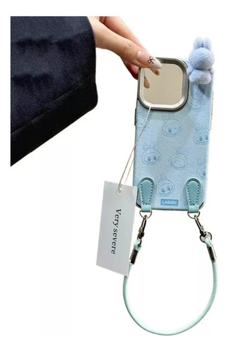 Capa Para Celular Labubu, Design 3d Pelúcia Com Cordão