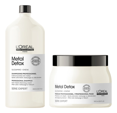 L'oréal Serie Expert Metal Detox Shampoo 1500 + Máscara 500
