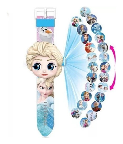 Reloj Frozen Con Proyector Infantil 24 Imagenes Princesas 