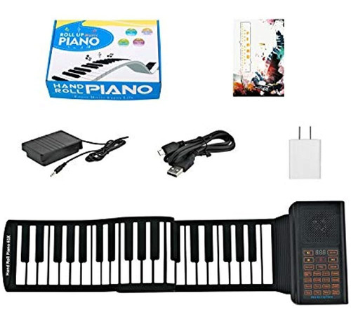 61 Teclas Piano Portátil Teclado De Piano Eléctrico Rollo De