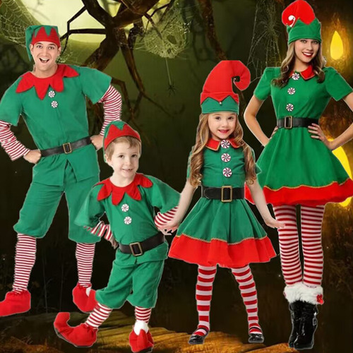 Disfraz De Ayudante De Papá Noel For Navidad, Gorro, Zapato