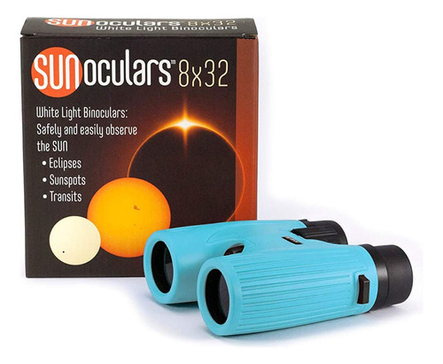 Sunoculars Lentes Para Eclipse Con Aumento De 8x, Color Azu.