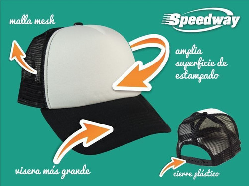 Imagen 5 de 7 de Gorros Trucker Mesh Sublimable Pack X10 Disershop