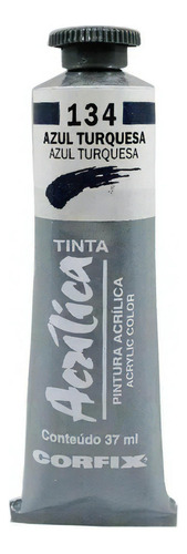 Tinta Acrilica Corfix 134 Azul Turquesa 37ml