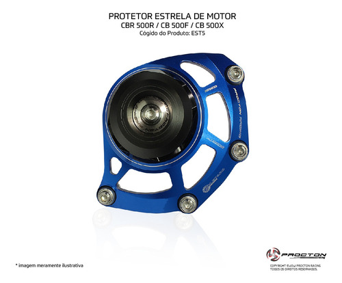 Protetor Motor Estrela Procton Racing Cbr 500r Cb 500f 500r