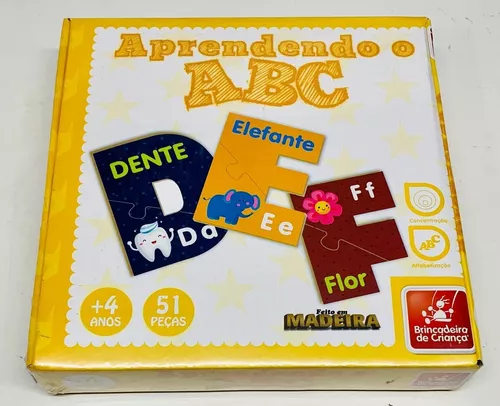 Quebra Cabeça ABC Jogo Pedagógico para alfabetização