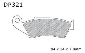 Dp Standard Brake Pads #dp321 Honda Trx450/700xx Zzg