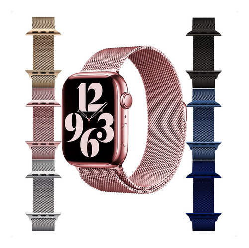 Malla Para Apple Watch Metálica Milanese Magnética 42 44 45