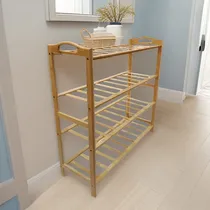 Comprar Zapatera En Bambú Muebles Para El Hogar 68x69x24 4 Niveles