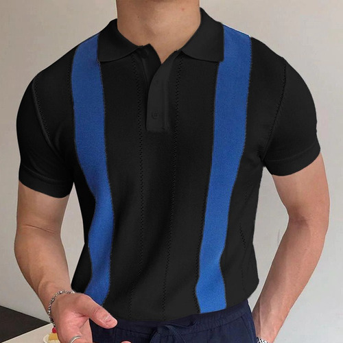 Camisa Polo De Punto De Manga Corta Clásico Para Hombre