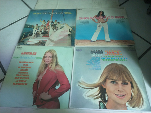 Conjunto Acapulco Tropical  Pack De 4 Lps Vinilos .