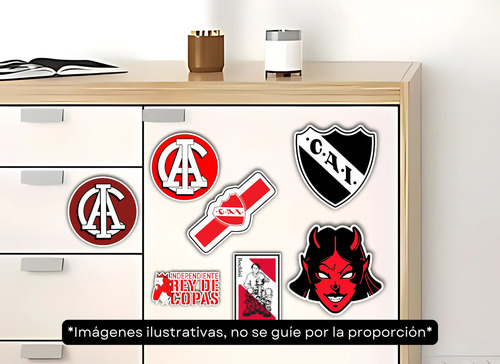 Sticker Independiente Rojo Cai Gran Campeón Argentina X3