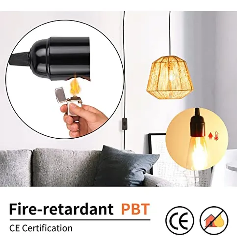 Cable Extensin Lmpara Colgante Dicuno, Interruptor En Lnea,