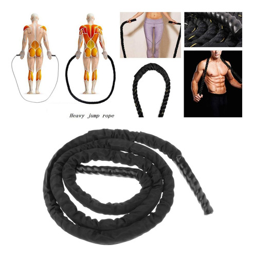 Corda De Salto Ponderada Pesada Jumprope Black Upgrade
