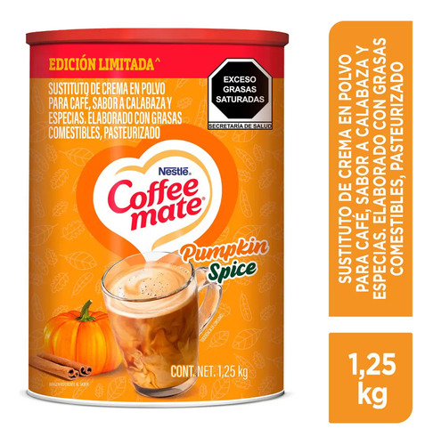 Coffee Mate Polvo Pumpkin Spice Sabor Calabaza 1.25 Kg