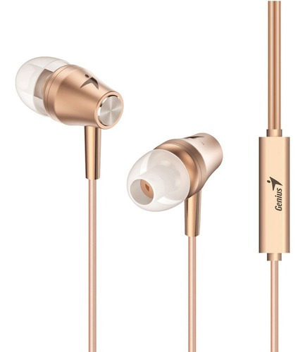 Auricular Genius Hs-m360 Con Microfono Para Celular Dorado