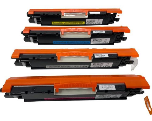 Kit De 4 Toner 126a  Para Impresora M175w Cp1025nw Genericos