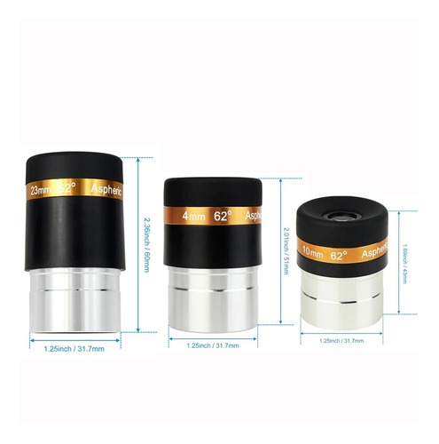 Promoção ... Kit Ocular Telescopio Aspheric 4mm 10mm E 23mm