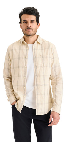 Camisa Hombre Original Slim Fit Beige Dockers