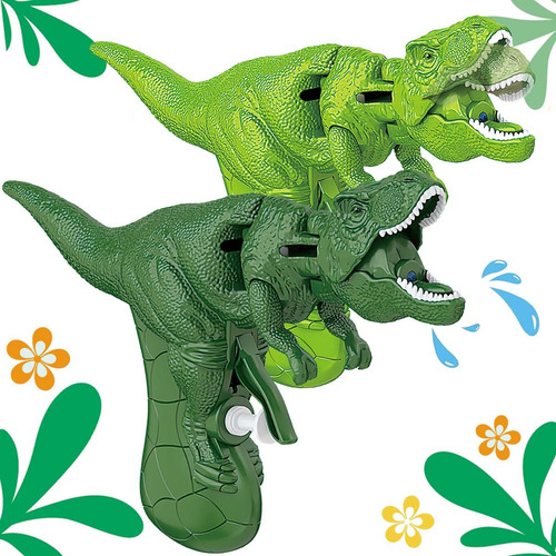 Paquete De 2 Pistolas De Agua De Dinosaurio Pistolas De