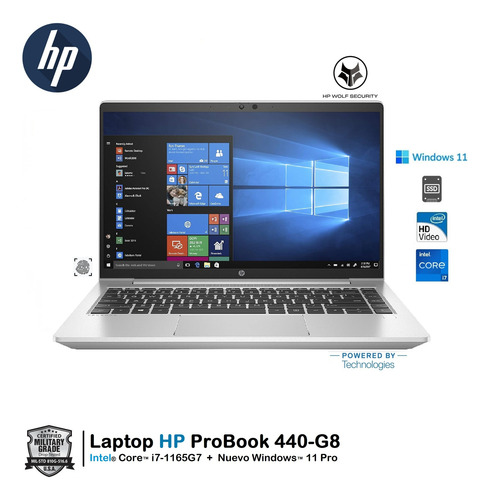 Laptop Hp Probook 440-g8 Core I7-1165g7 32gb 512gb 14 Win11 (Reacondicionado)