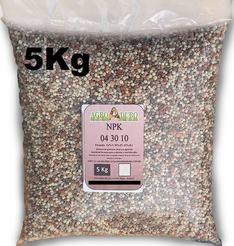 Fertilizante Npk 04 30 10 - 5 Kg Adubo Completo