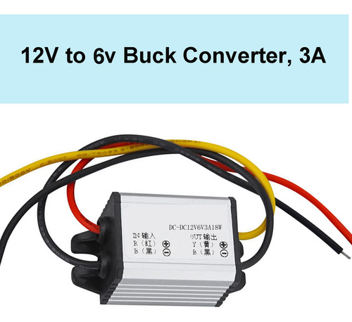 Convertidor Regulador De Voltaje De 12 V A 6 V, 3 A, 18 W, R