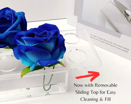 Long Clear Rectangular Flower Vase Table Centerpiece For Flo
