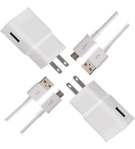 Adaptador Cargador Pared Rapido Para Galaxy S7 Cable Micro