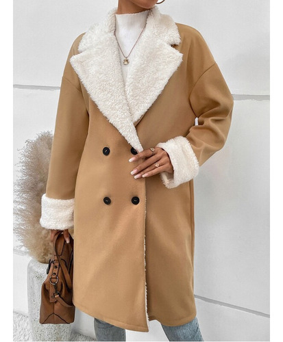 Abrigo De Mujer, Abrigo De Felpa Elegante Y Casual.