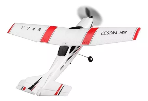 Avião de controle remoto WLtoys F949 branco