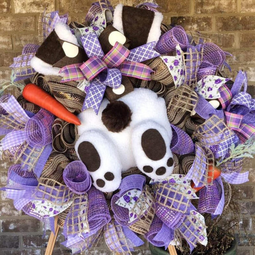 Corona De Pascua For Puerta Delantera De Conejo De Pascua