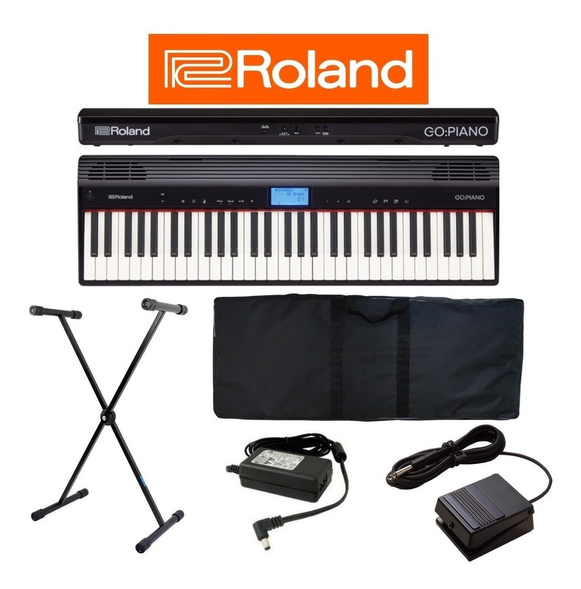 Piano Digital Roland Go61 Teclas Go-61p Roland Original Kit | Mercado Livre