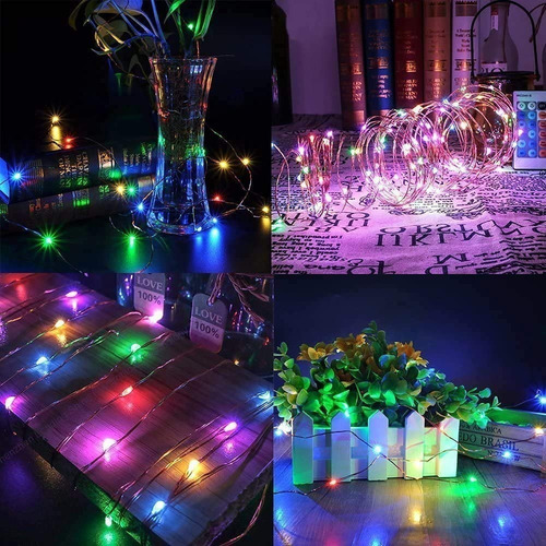 2pcs Luces Led Solares For Decoración Navideña 20m