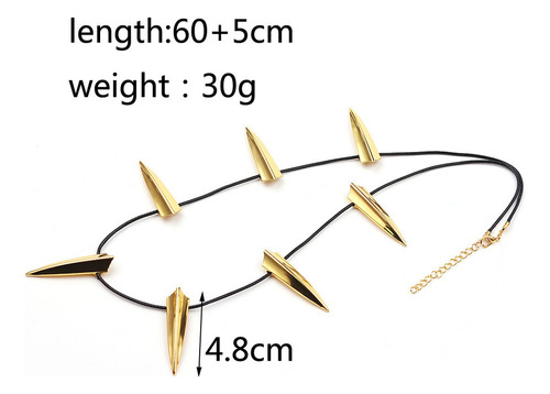 2pcs Set Marvel Avengers Pantera Negra Collar Suéter Cadena