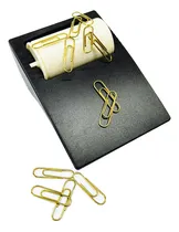 Comprar Porta Clips Organizador Negro Y Blanco Con 25 Clips Dorados