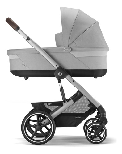 Cuna Cybex Cot S Lux 2, Color Gris Lava, Con Asa De Transpor