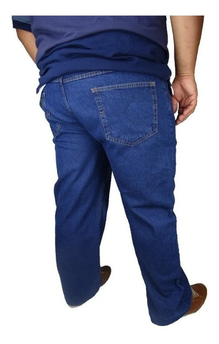 Imagem 1 de 3 de Calça Jeans Masculina Tamanho Grande Plus Size Até O Nº 68